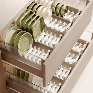 Kitchen Drawer Organizer Rack for Dishes and Bowls