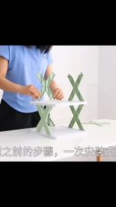 Reviln ชั้นวางรองเท้า รูปตัวX ชั้นรองเท้าพลาสติก ประหยัดพื้นที่ Shoe rack