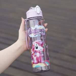 750ml Cute Portable Water Bottle with Handle Multiple Colors Available for Outdoor Camping Gym Use