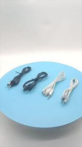 (❤️)USB to AUDIO DC 2.5mm Charging Cable Vibrator Charger Cord for Rechargeable Wand Massager(Black 24AWG)