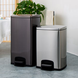 Large Capacity Stainless Steel Foot Pedal Trash Can