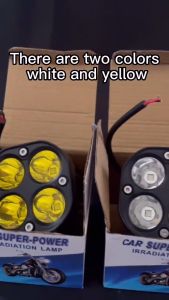 【Fast Shipping】ph 2Pcs LED Square Mini Driving Light Fog Lights Auxiliary Lights Bumper Lights 3 Inch 40W for Motor