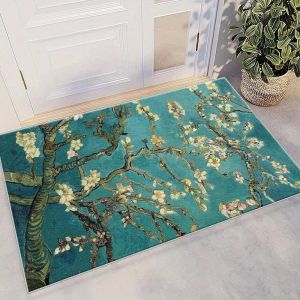Thảm Trải Sàn Thân Cây Lấy Cảm Hứng Từ Mùa Xuân VIKAMA Cao Cấp Thảm Trải Sàn Phong Cách Hiện Đại Bằng Polyester Cho Phòng Ngủ Trang Trí Nhà Cửa Chống Phai Màu