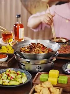 28CM/32CM/36CM/40CM Honeycomb Wok Non-Stick Wok Non-Stick Pan Kuali Sarang Non-Stick Stainless 韩式锅仔