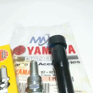 TUTUP BUSI JUPITER MX VIXION NEW OLD R15 BYSON + BUSI NGK CPR6EA-9 YAMAHA 1S7 KEPALA CANGKLONG DOP
