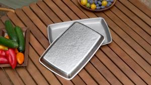 Boundless Voyage Titanium Square Dinner Plate Camping Tableware Serving Plate for Steak Pasta Pizza Appetizer Ti1149T