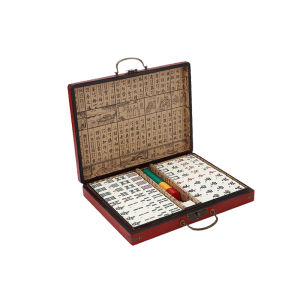  JOJOS L. PD|Antique Style English Compatible Travel Mahjong Set
