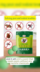 40Pcs Japan Rat Repellent Balls Powerful Mouse Repellent Ball Non-Toxic Cockroach Insect Ants Rat killer Ball Effectively Repel Rats Pills Kitchen Living Warehouse Home Repellent Mothballs