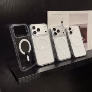Original For Magsafe Magnetic Clear Phone Case For IPhone 18 17 Air 16E 15 14 13 12 11 Pro Max Mini XR XS 7 8 Plus Acrylic Cover