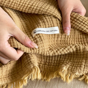 Pure Cotton Towel Blanket Four Layer Shasha Office Nap Summer Cool Air Conditioner Blanket Soft Cozy Warm Throw Blanket