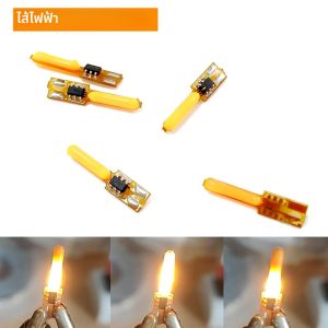 หลอดไฟ LED แบบเปลวไฟ 1~10 ชิ้น 3V หลอดไฟเอดิสัน LED Filament 1800K COB Diode สำหรับตกแต่งงานวันเกิด อุปกรณ์เสริมหลอดไฟ