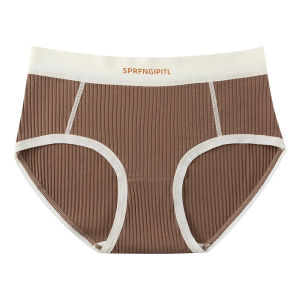 JIAZINI | กางเกงชั้นในสตรีผ้าฝ้ายแท้ไร้ตะเข็บ ทรงสามเหลี่ยม กางเกงชั้นในกีฬา ฤดูใบไม้ร่วง/ฤดูหนาว กางเกงชั้นในแบบไร้ตะเข็บสำหรับผู้หญิง 100% ไร้รอยต่อ