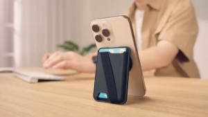 Joyroom JR-ZS432 Magnetic Card Wallet Holder with Foldable Stand Ultra-Slim Strong Magnetic Attachment with Wrist Strap