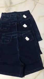 Quần short Jean Nữ Quần ngố Lưng Cao Ống Rộng Chất Bò Trơn Mềm Xinh Xắn