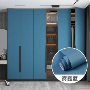 Nordic Style Wardrobe Stickers Self Adhesive Color Changing Renovation Decorative Wall Paper for Old Cabinets Bedroom