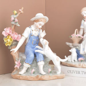 Modern Simple European Ceramic Figurine Decorations for Living Room Bar Cabinet Birthday Wedding Gifts Jingdezhen Porcelain
