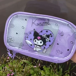 กล่องดินสอ Kuromi จากแบรนด์ Sanrio ที่มีความจุขนาดใหญ่ กันน้ำ และราคาสุดคุ้ม สำหรับเด็กผู้หญิงชั้นประถมและมัธยมต้น ลายการ์ตูนน่ารัก