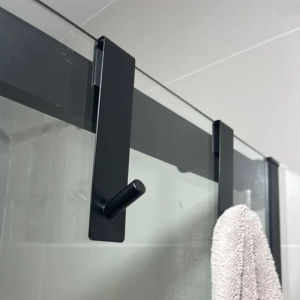 Stainless Steel Over Glass Door Shower Door Back Shower S-Shape Towel Hooks Bathroom Bathrobe Hanger Holder Rack