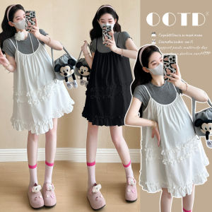Korean Style Maternity Dress & T-shirt Set