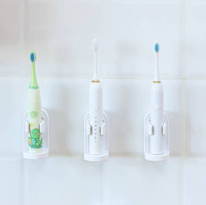 Wall Mounted Electric Tooth Brush Rack Traceless Self-adhesive Shaver Storage Racks Bathroom Organizer