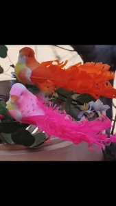 Set 6 chim giả 6 màu sắc bằng xốp trang trí tiệc nhà cửa