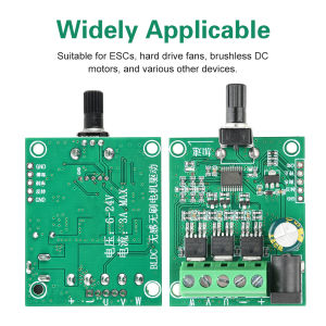 Aideepen | DC 5-24V 75W Three-Phase Brushless Motor Driver Board PWM Speed Controller or ESC Hard Drive Fan Electronic Kit