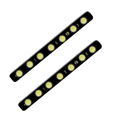 2 ชิ้น/เซ็ตไฟวิ่งกลางวันไฟ 100% กันน้ํา LED DRL 4/5/6/7/8 LED ภายนอกหมอกโคมไฟ