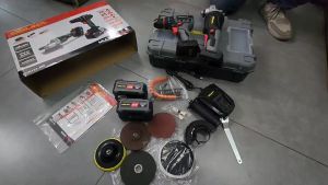 OCK151-M2 ชุดคู่หู ใหม่ สว่านกระแทกไร้สาย หินเจียรไร้สาย 20V / 4Ah x 2 ก้อน OSUKA