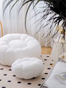 Lazy sofa Couch Lounge Mute Chair Armchair Small Pumpkin chair Living Room Bedroom Bean Bag Cover With Filling懒人沙发