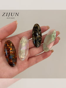 น้ําส้มสายชูฝรั่งเศสรูปไข่ MINI คลิปผมสําหรับผู้หญิง Retro Hairpin ผมด้านหน้า Fragment Bun PIN อุปกรณ์เสริมผมคลิปด้านข้าง