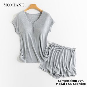 Mom Jane | Maternity Nursing Pajamas Set with Padding Thin for Summer