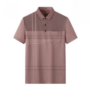 ROMON | เสื้อยืดคอโปโลผู้ชาย 100% ผ้าฝ้าย ทรงหลวม ปกติ แขนสั้น ฤดูร้อน บาง คอปก ลำลอง สำหรับผู้ชาย วัยกลางคน วัยชรา