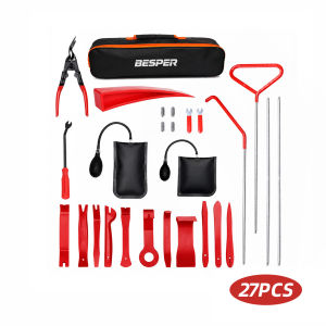Car Lockout Tool Kit with Air Wedge Pump Bag & Long Reach Tools Emergency Car Door Window Unlock Kit for Auto Truck