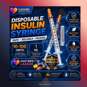 SALES DISPOSABLE Syringe Insulin | 0.5/1ml | Precision Use | 10pcs set
