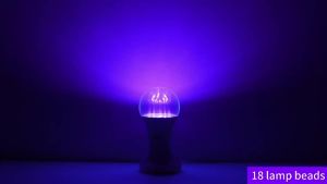 E27 LED UV Black Light Bulb A19 12W Purple Black Light UVA 385-400nm Glow in The Dark for Blacklights Masquerade Party