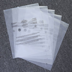 Transparent Clothing Zipper Bag Clothes Packaging Bag Sealed Storage Plastic Automatic Sealing Bag 30*40 Frosted Plastic Bag