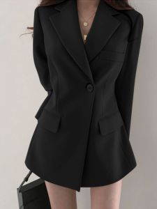 Spring 2025 Early Popular Slim Fit Short Suit Jacket Open Cardigan Versatile Stylish Loose Style Long Sleeve Business Womens Suit