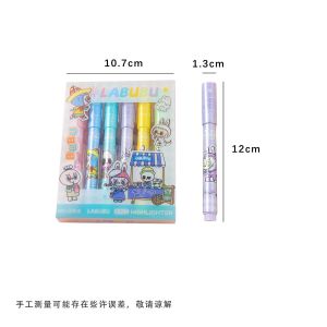 Anime Fluorescent Pen Multi-Color Girls Heart Color Pen Notebook Highlighter Student Stationery Business Supplies Writing Tools