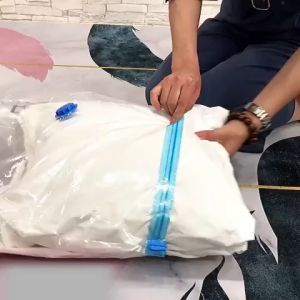 MMstar 5pcs Compression Bag Vacuum Hand Pump Vacuum Electric Pump Reusable Vacuum Bag Clothing Mold proof compression Space Saving