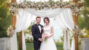 1pc Ceiling Drapes Wedding Arch Draping Sheer Fabric for Ceremony Tulle Christmas Backdrop Curtain Bride Tent Decoration