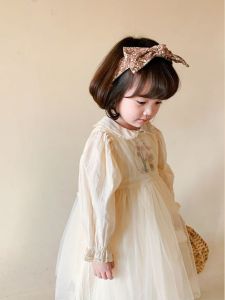 Early Autumn Long Sleeve Princess Dress for Baby Girls Cute Doll Collar Cotton Fabric Spring Autumn Kids Clothing Dress