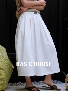 Basic House | A-line High Waisted Pencil Skirt Summer Lightweight