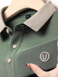 Áo Thun Polo Nam Mùa Hè Mới Thêu Cổ Polo Tay Ngắn Mỏng Thường Ngày Công Sở Thường Ngày Cổ Polo Tay Ngắn Thêu Mỏng Thường Ngày