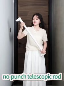 Super load bearing Telescopic Clothes Punch-free Curtain Rod Extendable Stainless Steel Shower Pole