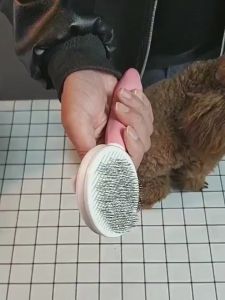 Cat Hair Comb brush Pet Grooming Shedding Brush for Pet Self Cleaning Grooming Tool