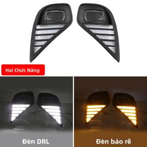 ROMADA | Bộ 2 Đèn LED DRL Chạy Ban Ngày Cho Xe Toyota Highlander 2020-2023 Với Chức Năng Tín Hiệu Rẽ IP67 Chống Nước Màu Vàng Đèn Sương Mù Lắp Ráp