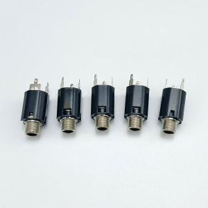 5Pcs Guitar Endpin Jack 6.35mm Input for Acoustic Electric Guitar Bass Output Jack