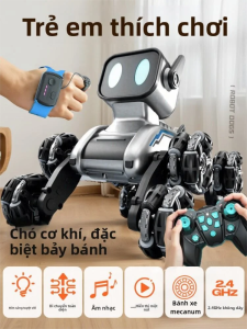 KIUMO | Quà sinh nhật cho bé trai: Chó robot điều khiển từ xa thông minh cho trẻ em đồ chơi cơ khí AI nhân tạo có thể lập trình