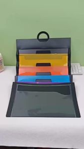 2-in-1 Hanging File Storage Pocket Expanding File Folder Document Organizers Student Stationery