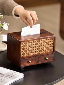 YILI DECO | Vintage Style Wooden Tissue Box
